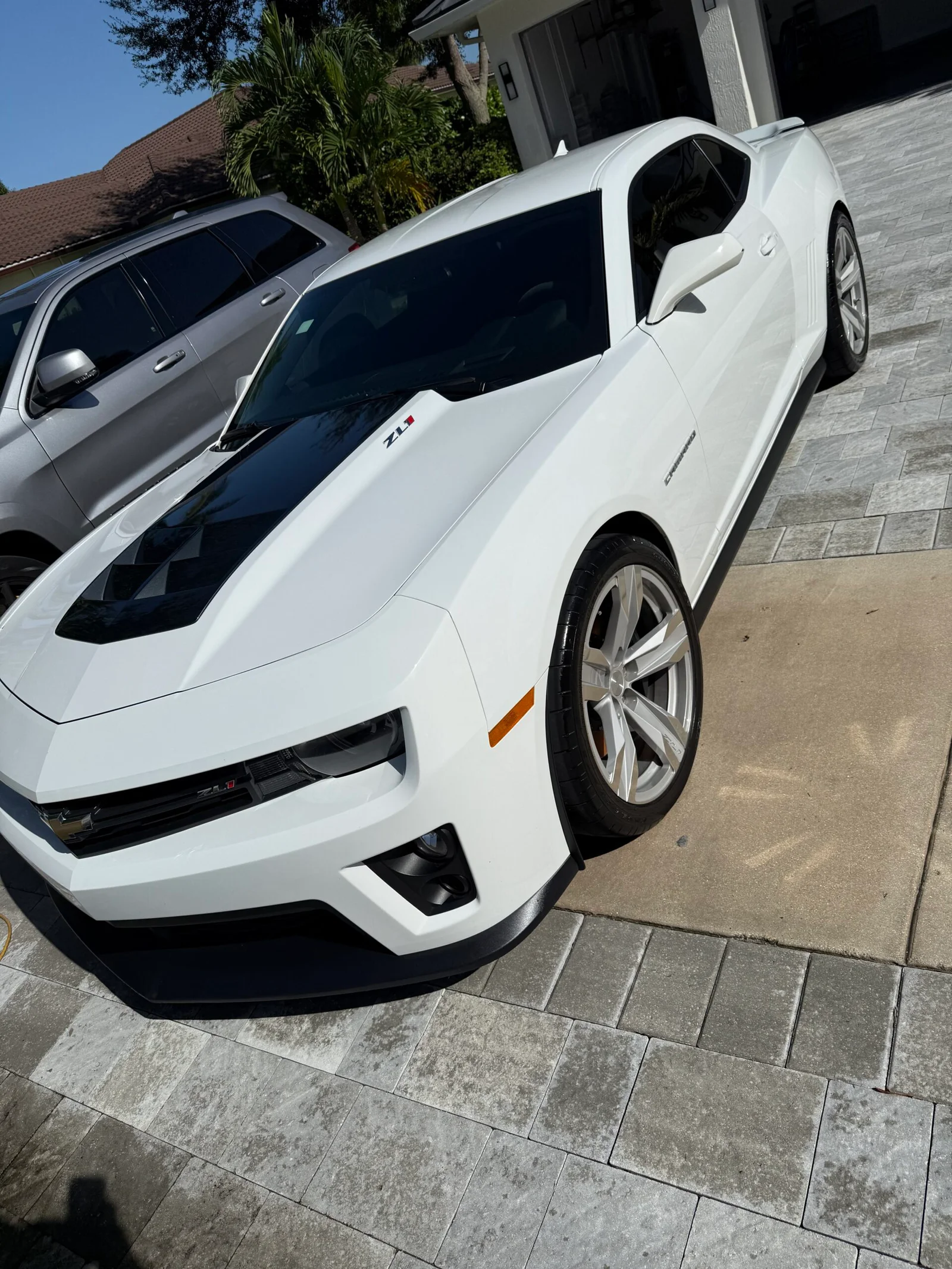 Clean white sports car